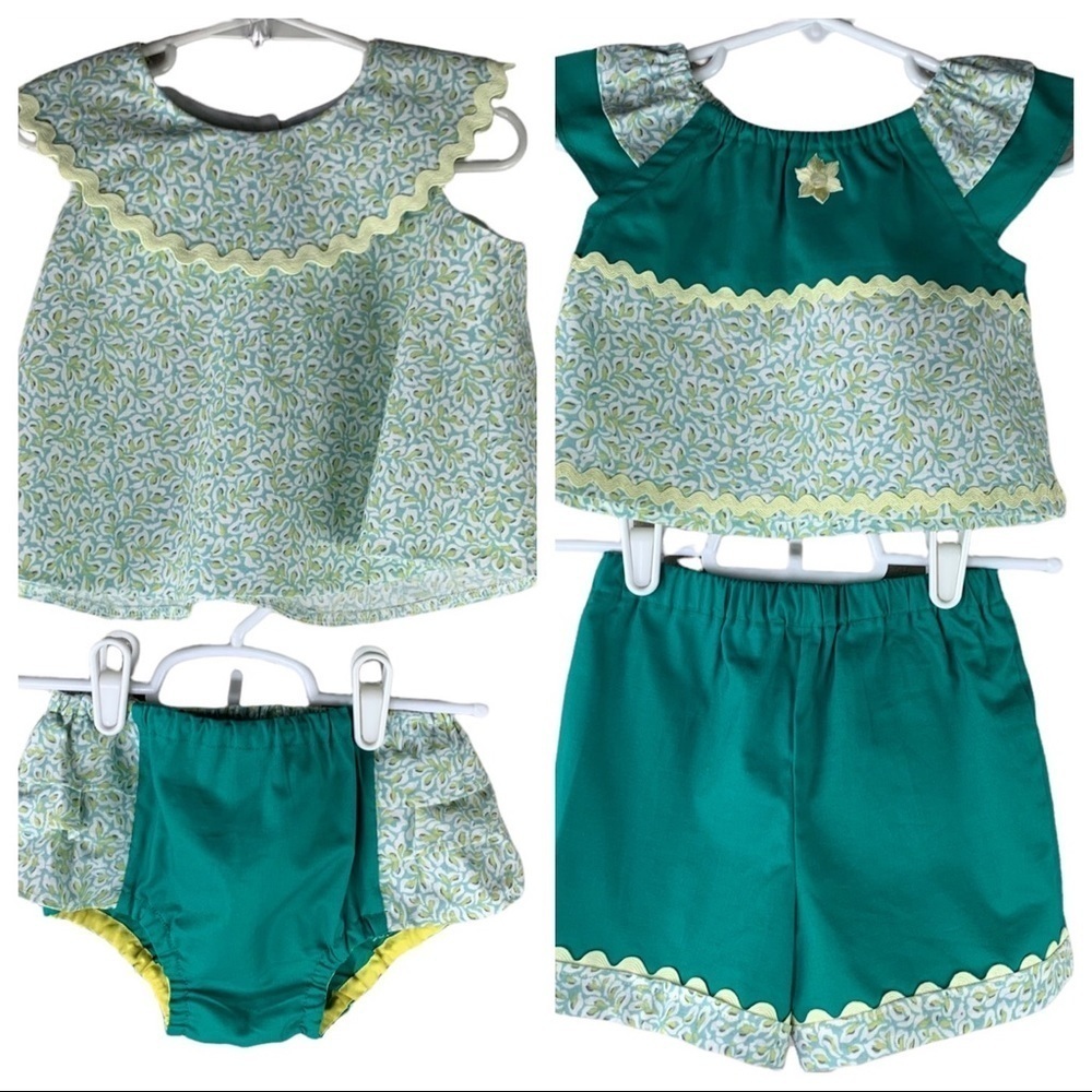 Hand sewn by Professional Seamstress 4 Piece interchangeable Toddler Girl 18-24